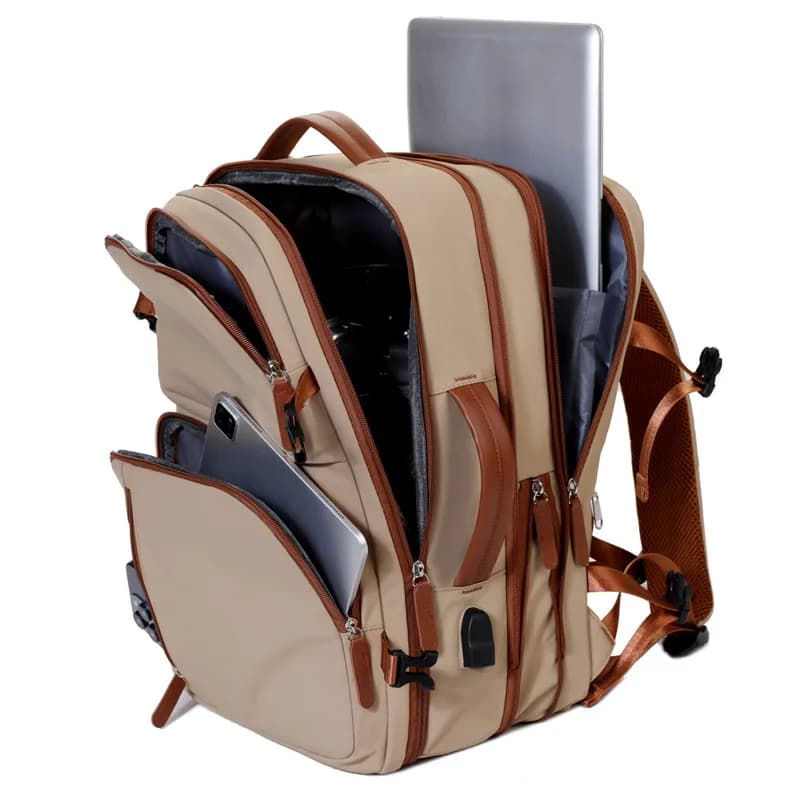 Sac à dos unisexe de grande capacité extensible, sac de voyage pour ordinateur portable, sac à bando