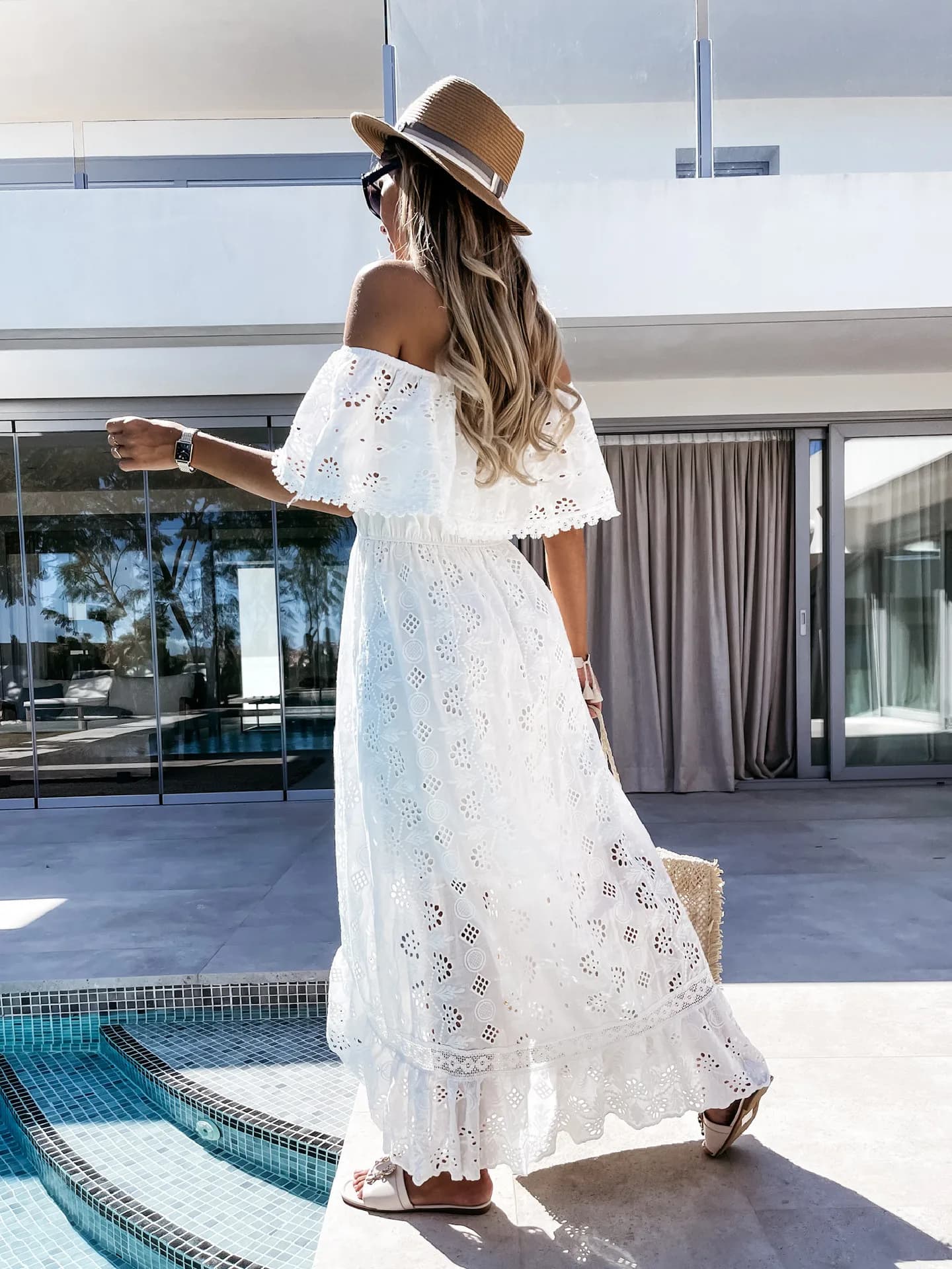 Robe d'été blanche pour femmes, tendance, décontractée, vêtements de plage, Cover-up, tenues, style 