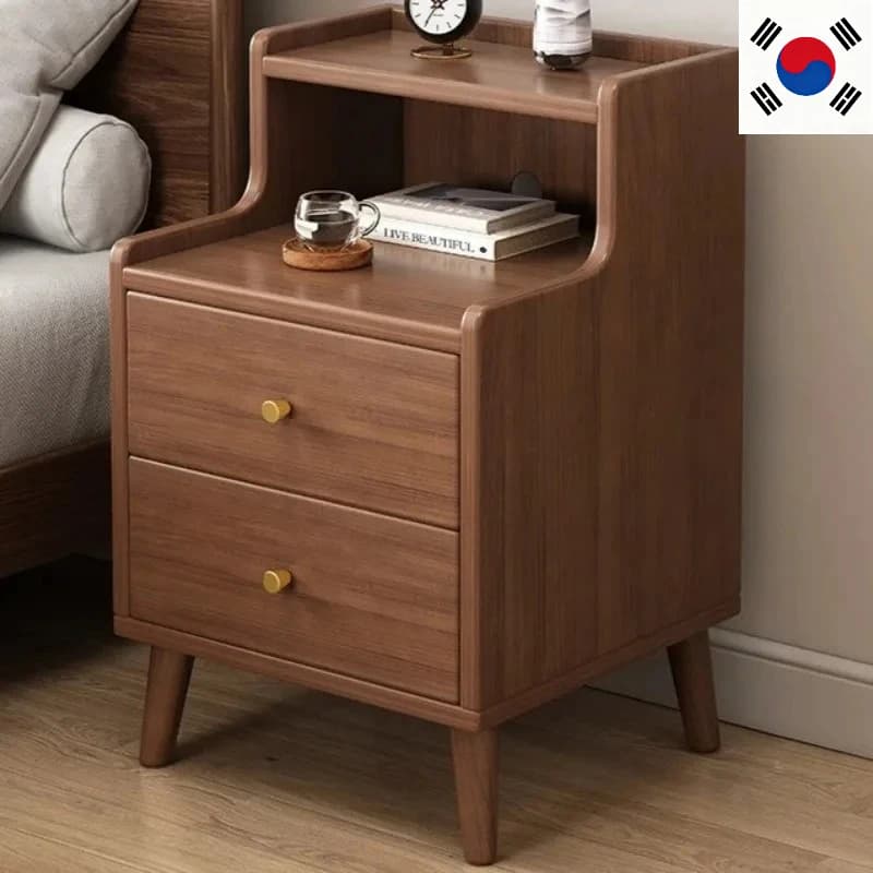 Table de chevet moderne de Style chinois, Table de chevet étroite en bois massif avec tiroir de rang