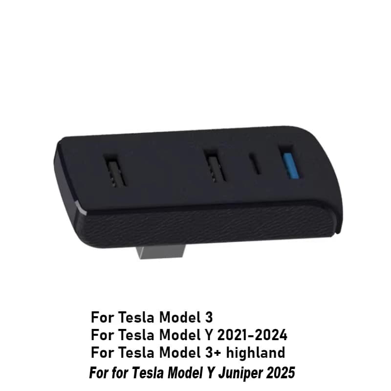 Station d'accueil pour boîte à gants, pour Tesla modèle 3 Y 3 + Y Juniper, Ports Hub USB pour voitur