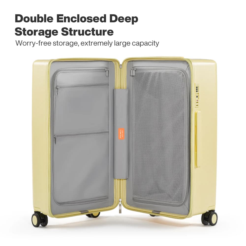 Valise de voyage Mixi Trunk Luggage, taille moyenne, rigide en polycarbonate, avec roulettes pivotan