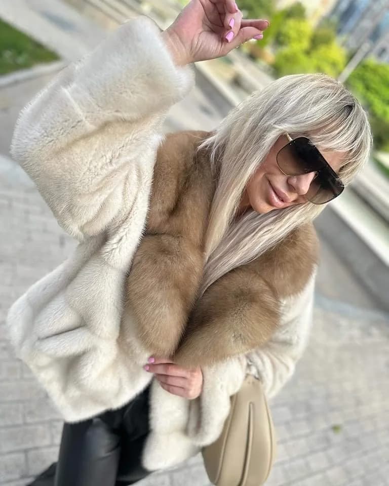 Veste en fourrure de vison pour dames, manteau en fourrure de vison véritable, revers en fourrure de