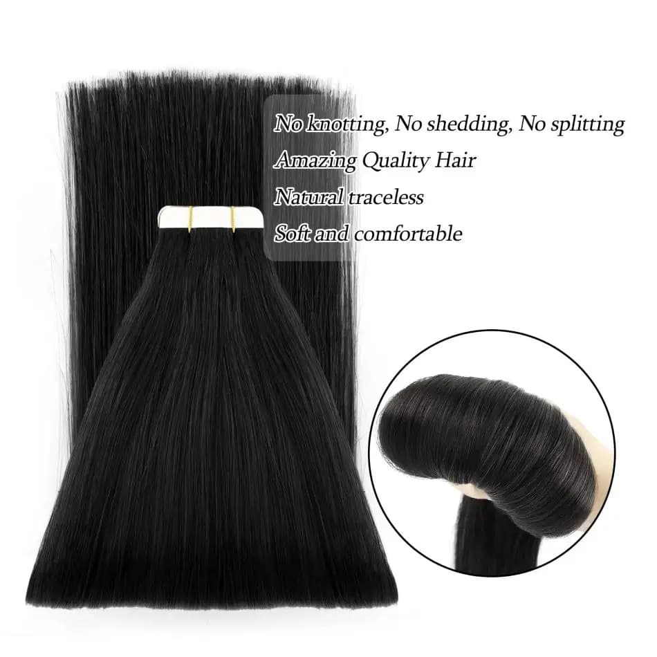 Tape in Hair Extensions Natural Human Hair Brazilian Origina Hair 100% Real Human Hair Extensions 20