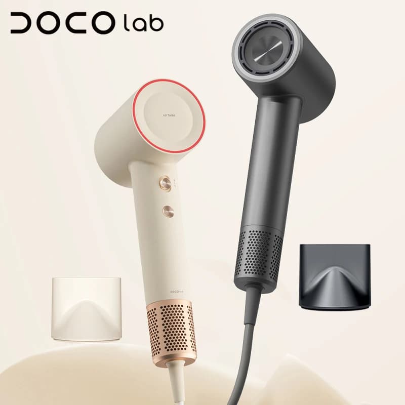 DOCO sèche-cheveux haute vitesse 75 m/s 200 millions d'ions négatifs soins capillaires 110000 tr/min