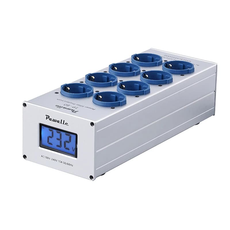 Pawalle tp80 prise de filtre de ligne ue protection contre les surtensions affichage multifonction t