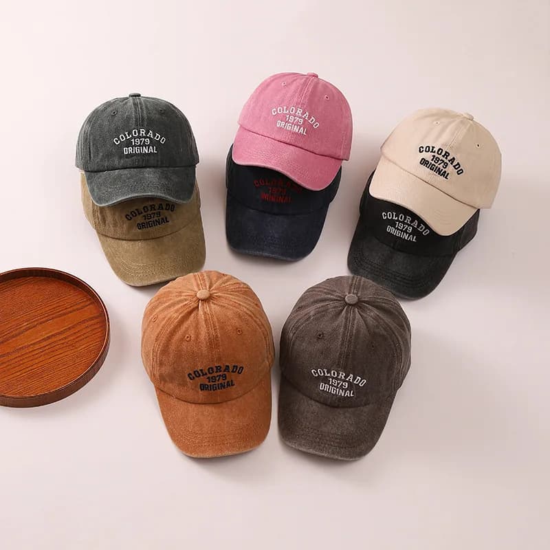 Casquette de baseball avec lettres brodées pour enfants, mode rétro, chapeau en langue de canard pou