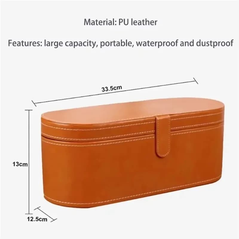 Étui de voyage Portable pour sèche-cheveux, sac de rangement, Protection en cuir PU, boîte de rangem