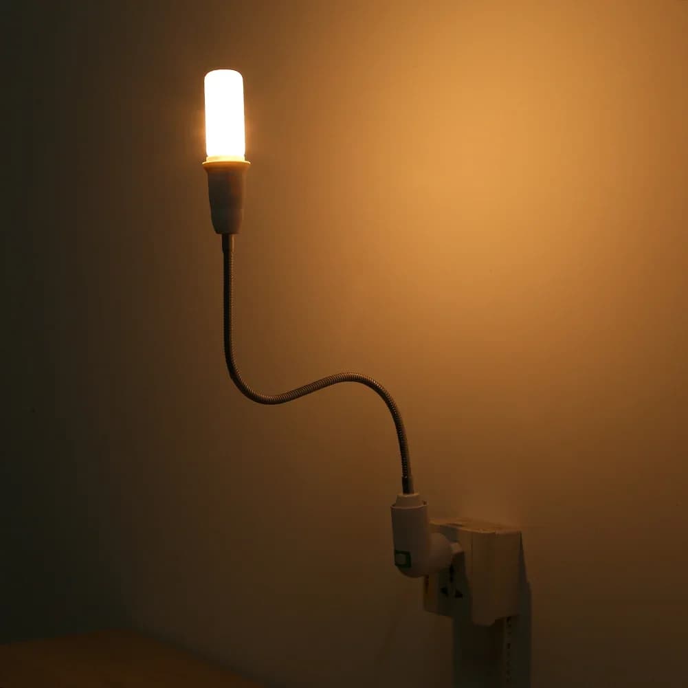 Prolongateur flexible de douille d'ampoule de base de lampe LED, convertisseur de support de lumière