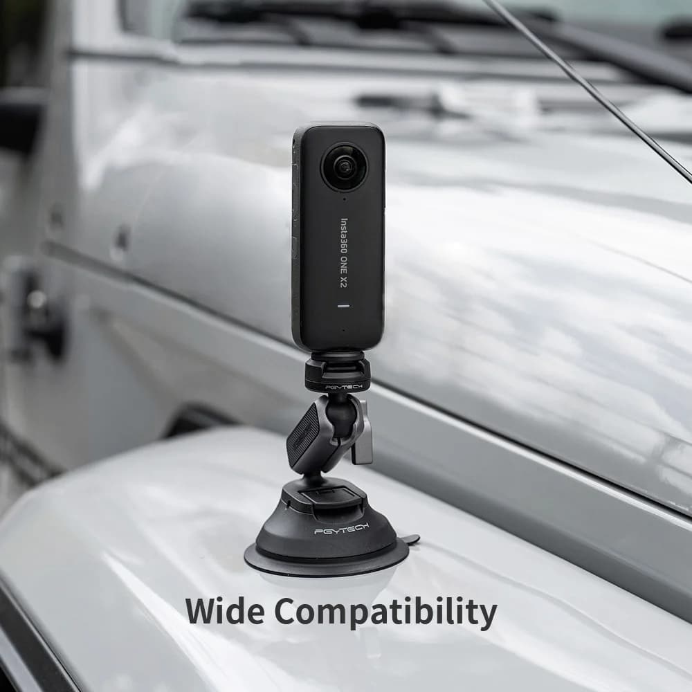 Support de voiture à ventouse PGYTECH CapLock 360 °   Rotation pour DJI OSMO Action POCKET 3 Gopro12