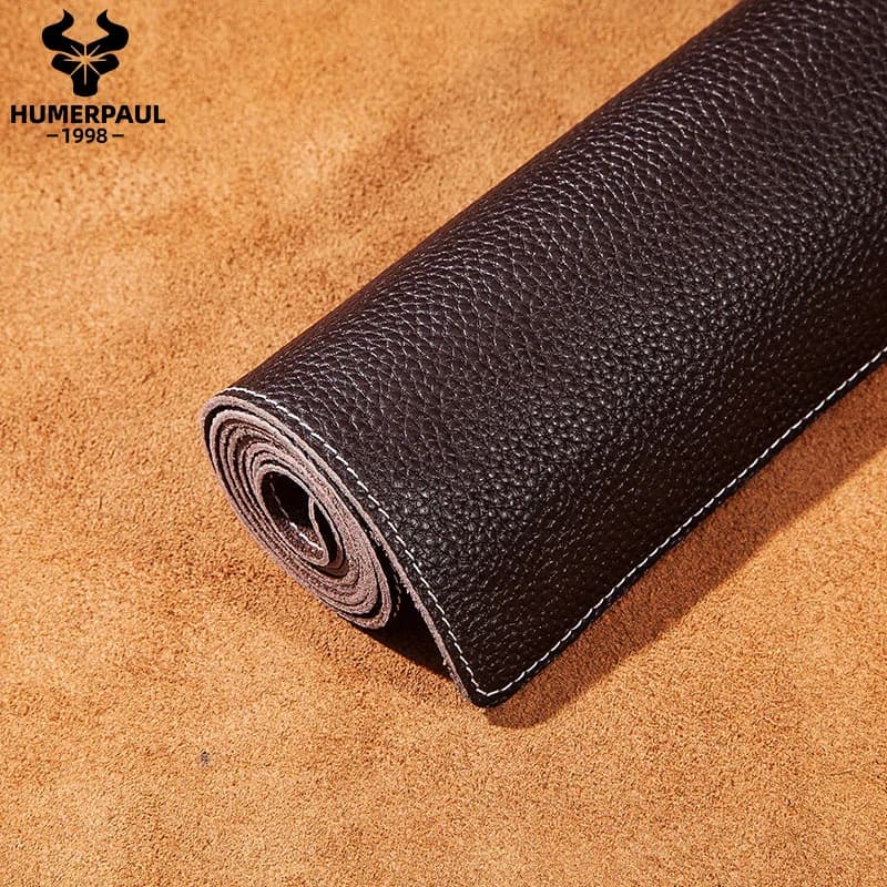 Grand tapis de souris en cuir 100% véritable pour ordinateur de bureau, bureau d'étude, de jeu, coul