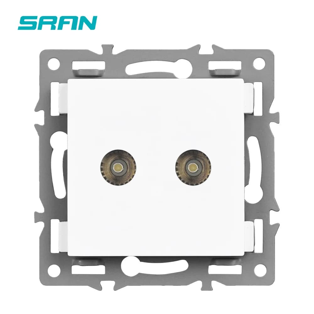 SRAN-Prise murale double TV pour touristes européens, prise de télévision, appareil ménager, technol