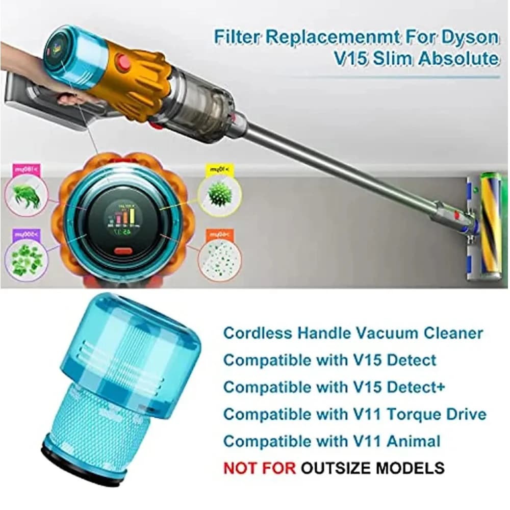 Poubelle et filtre pour aspirateur Dyson V10 V11 V15, poubelle petite et grande pour différents styl
