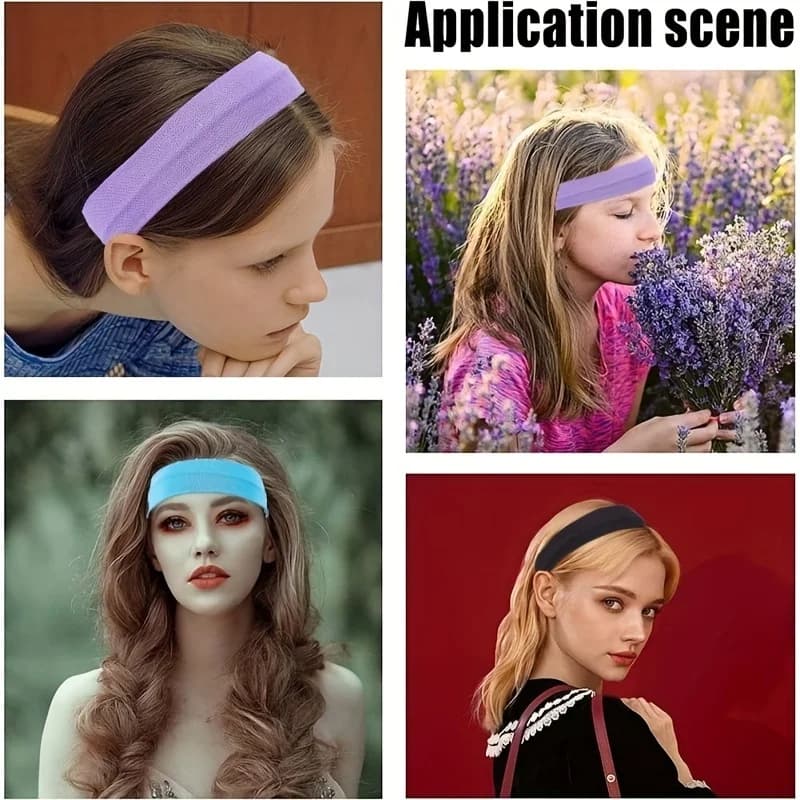 Bandeaux de sport élastiques couleur bonbon pour femmes, bandeaux extensibles, bandeaux anti-transpi