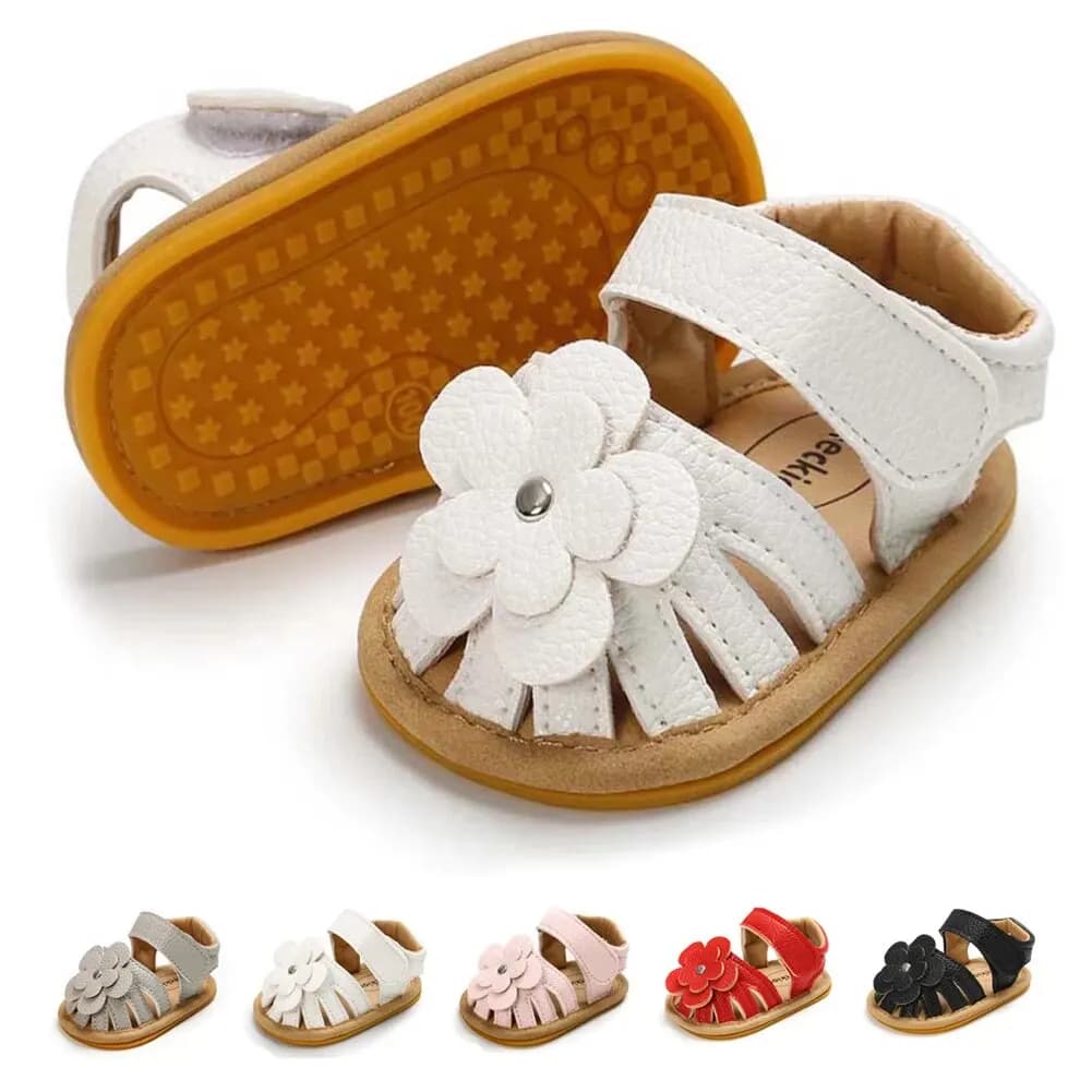 Sandales de plage pour bébés filles, chaussures plates et semelle souple, antidérapantes, robe de ma