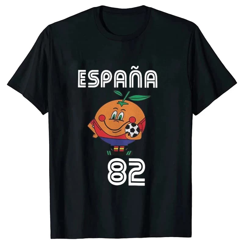 Naranjito T-Shirt hommes femmes T-Shirt col rond Espana 82 espagne mascotte 1982 Football Football T