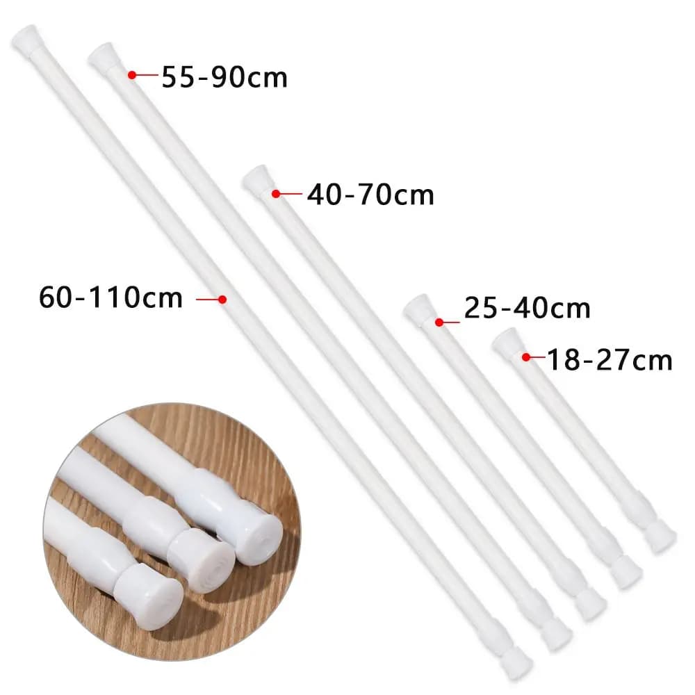 Poteau Télescopique de Rideau Multi-Usages, Bâtons Extensibles Réglables, HOProduct, Tringles de con