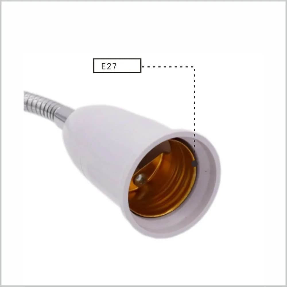 360 ℃   Coude E14 à E27 support de lampe allongé ampoule LED Base lampe douille 195mm 295mm 395m 495