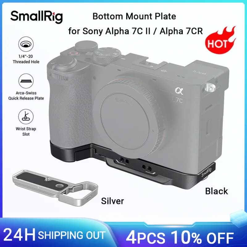 Plaque de montage inférieure SmallRig pour Sony Alpha 7C II / Alpha 7CR Arca-Swiss, plaque à dégagem