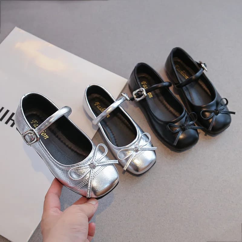Chaussures en cuir pour filles, style princesse, printemps-automne 2026, mode enfant, Mary Janes sim