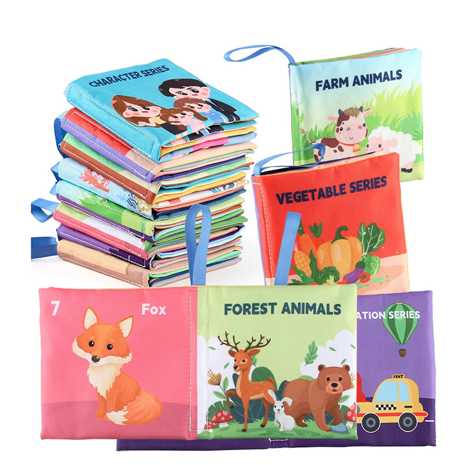 Jouets de Nettoyage Montessori pour Bébé, Drapeau Tactile 3D, Grands Abonnés, Livre Sensoriel, Appre