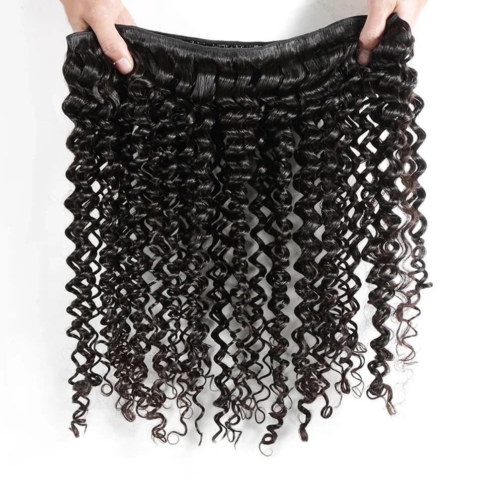Queenlike vague profonde paquets de cheveux humains 24 26 28 pouces paquets bouclés profonds 100% ch