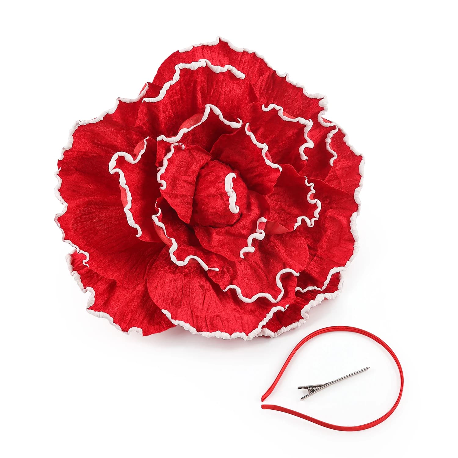 Chapeau fascinateur à fleurs de roses exagérées pour femmes, couvre-chef Kentucky Derby, maquillage 