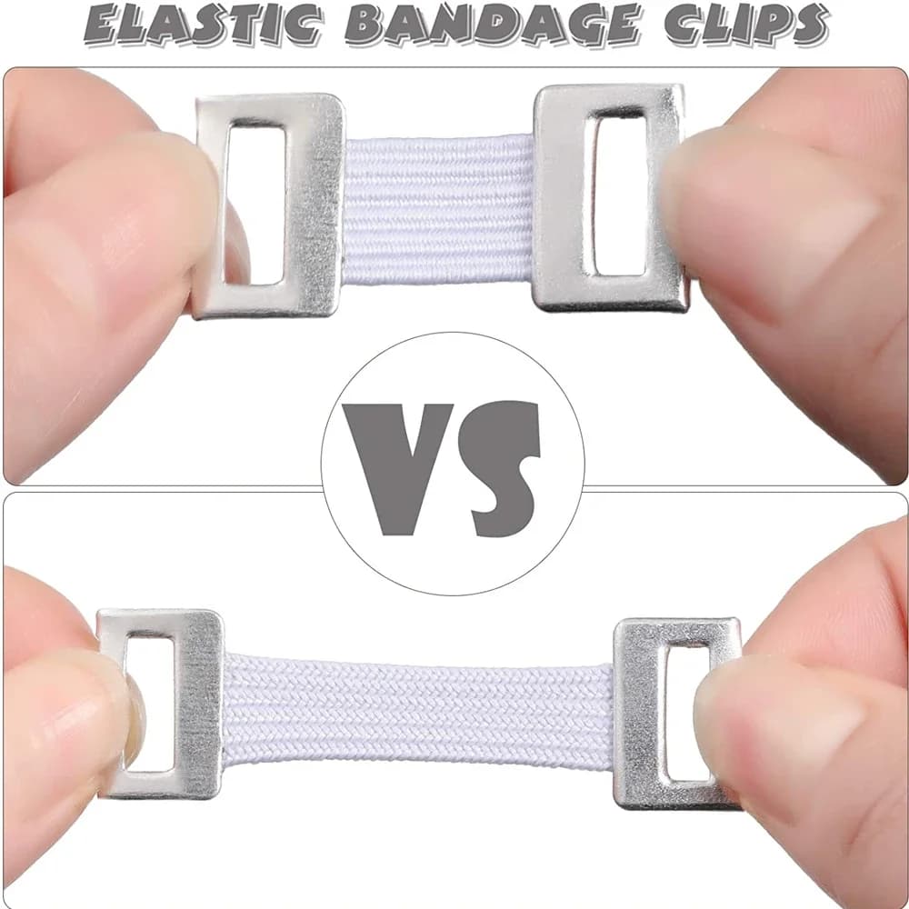 10/20/30 pièces de remplacement élastique enveloppement extensible Clips métalliques pinces de Fixat