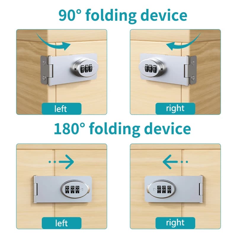 Verrou mécanique à mot de passe pour porte, sécurité coulissante, pour petites portes, armoires, por