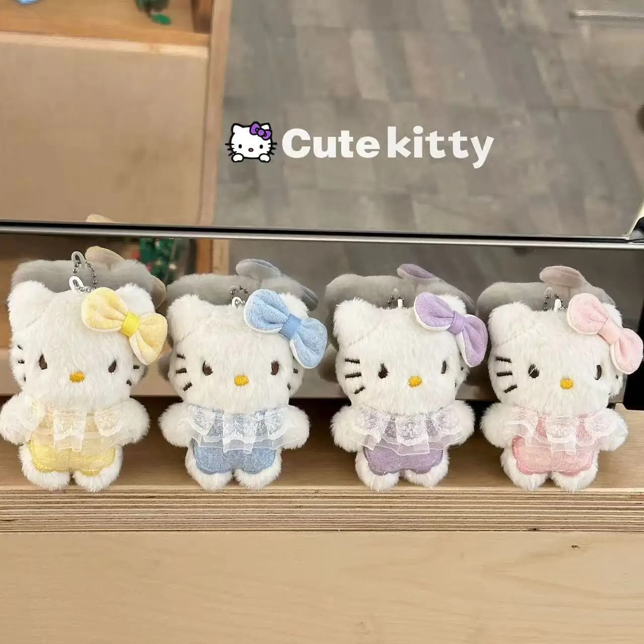 1/5 pièces Sanrio Hello Kitty jupe mignonne chat pendentif en peluche dessin animé chat étudiant sac