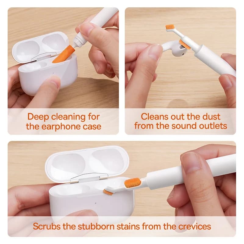 Baseus brosse de nettoyage écouteurs Bluetooth outil de nettoyage Kit de nettoyage pour Airpods Pro 