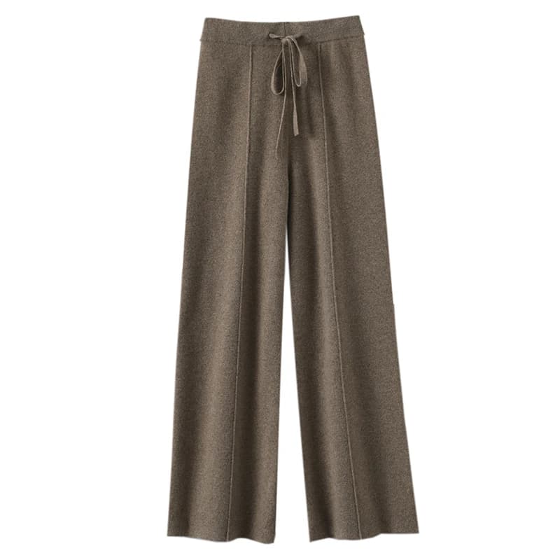 Pantalon large en cachemire polyvalent, pantalon en laine, pantalon ample, tube droit, auditif, tric