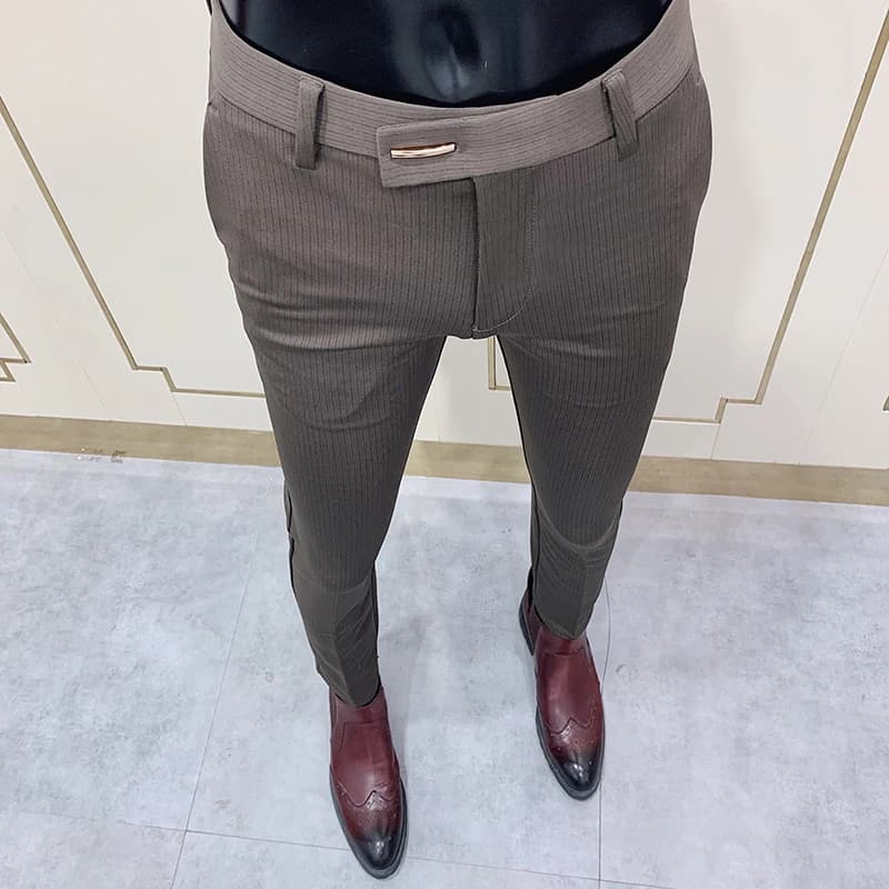 2025 printemps et été nouveaux hommes décontracté affaires robe pantalon mode sociale solide fête de