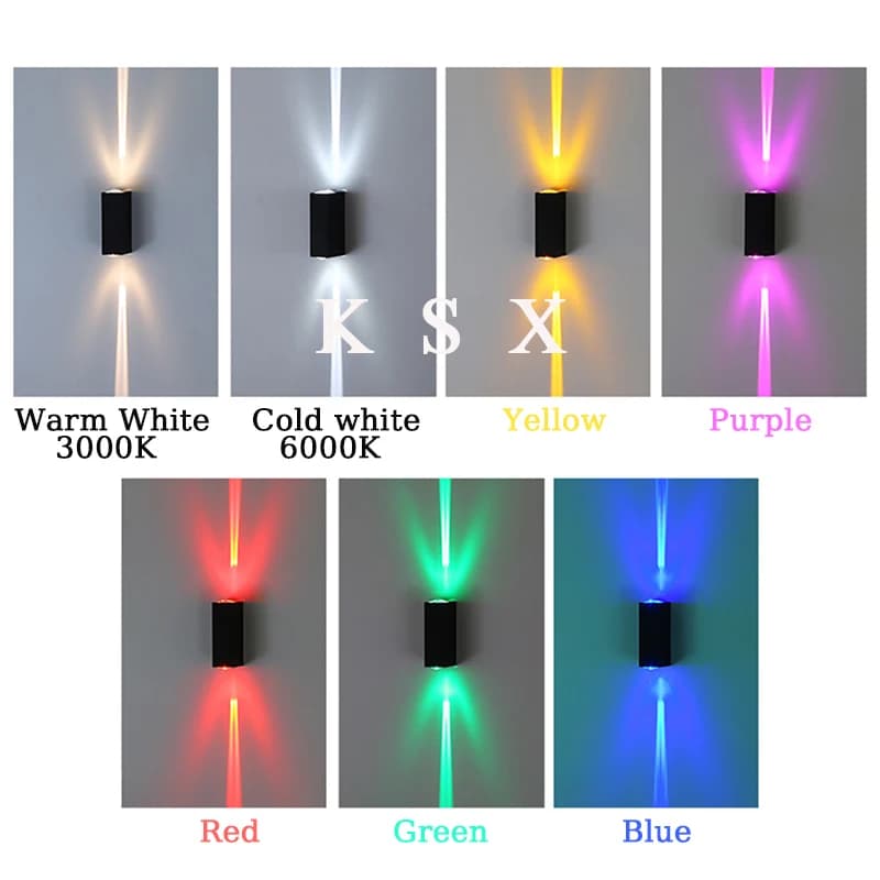 6W 10W mur LED lumière extérieure intérieure étanche IP65 porche jardin applique balcon terrasse déc