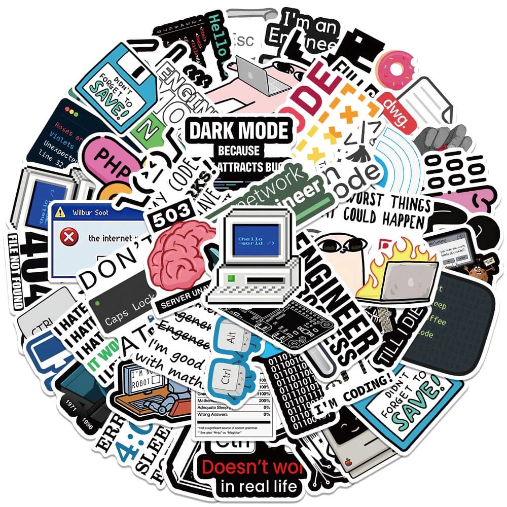 10/30/50pcs Autocollants de programmation drôles Java Cloud Language Internet Stickers DIY Skateboar