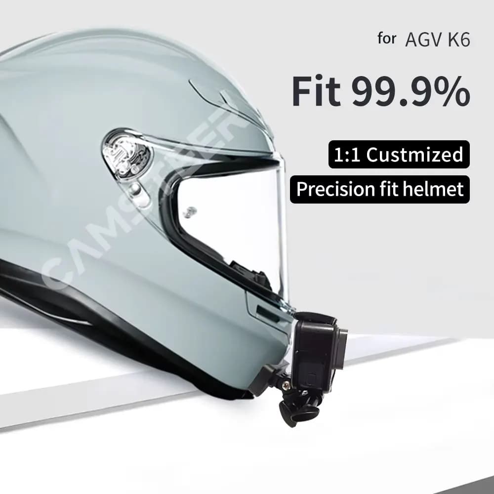 Support de menton en aluminium personnalisé pour casque AGV K6, pour GoPro Hero 13 12 11 Insta360 X4