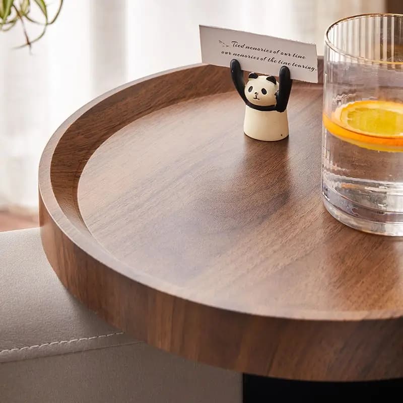 Plateau de canapé Table basse Mdf Mini Table d'appoint étanche résistant aux taches Table d'angle ca