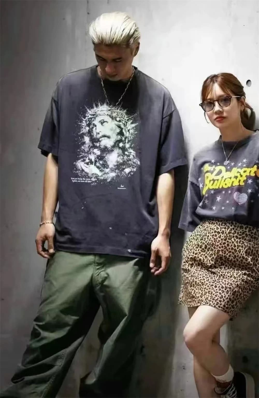 Saint jésus veilleuse Destruction en détresse imprimé à manches courtes T-shirt hommes femmes T peti