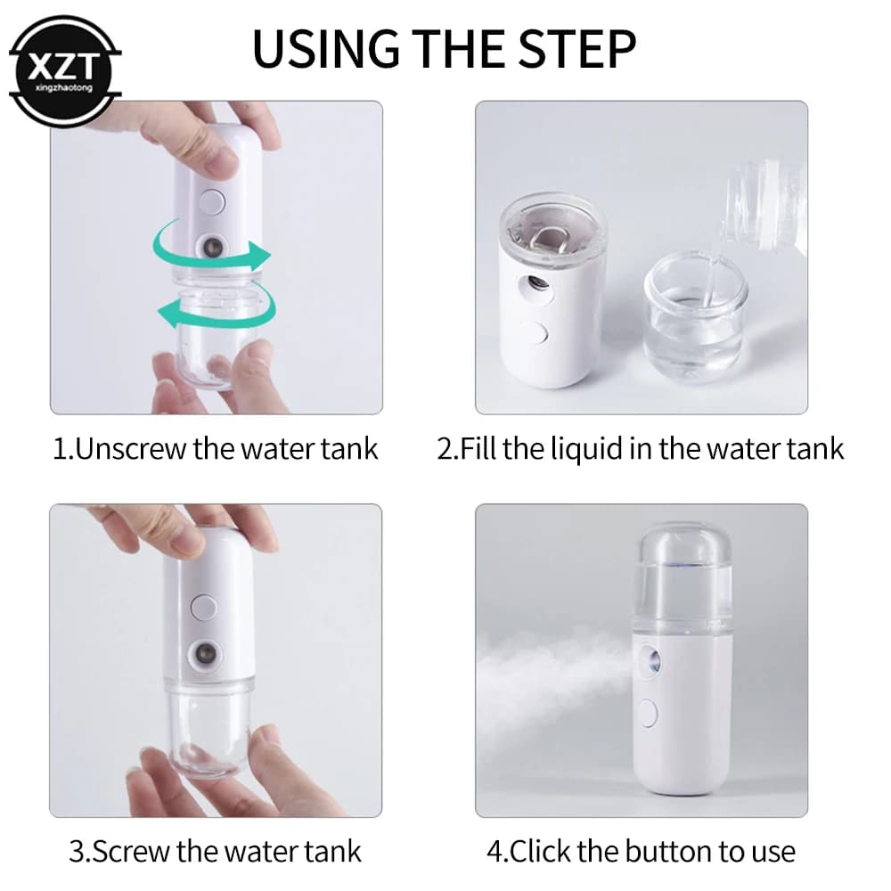 Humidificateur d'air portable 30 ml, atomiseur USB, purificateur d'air, diffuseur d'huiles essentiel