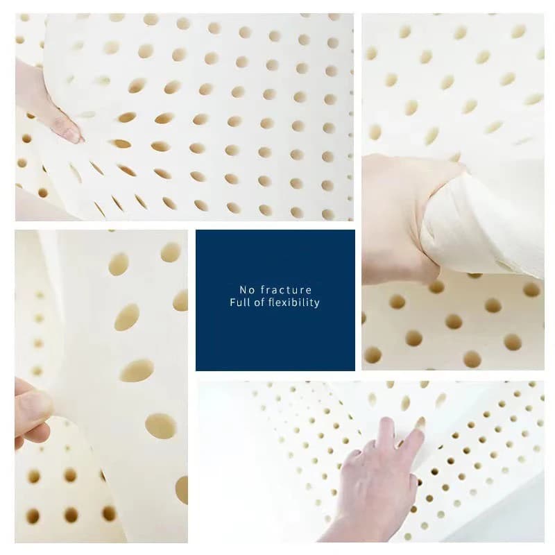 Matelas en latex naturel 100% thaïlandais avec housse, matelas en caoutchouc naturel pur, lit épais 