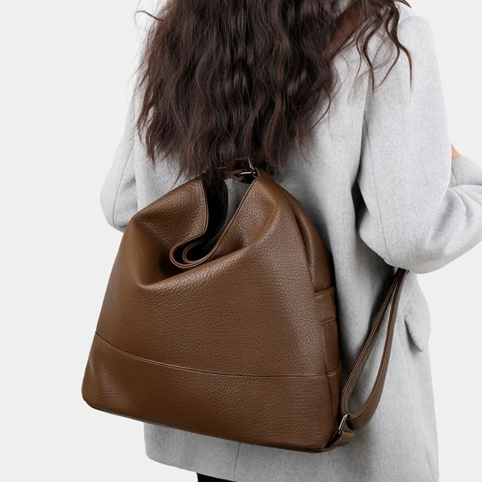 Sac à dos en cuir de qualité supérieure pour femmes, sac à dos de grande capacité pour les déplaceme