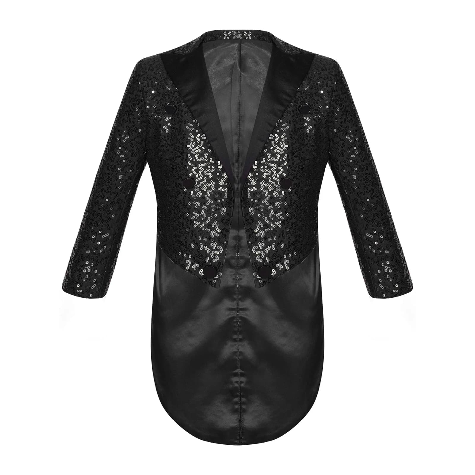 Veste de manteau à paillettes pour enfants garçons, coupe classique, smoking avec queues, Blazer bri