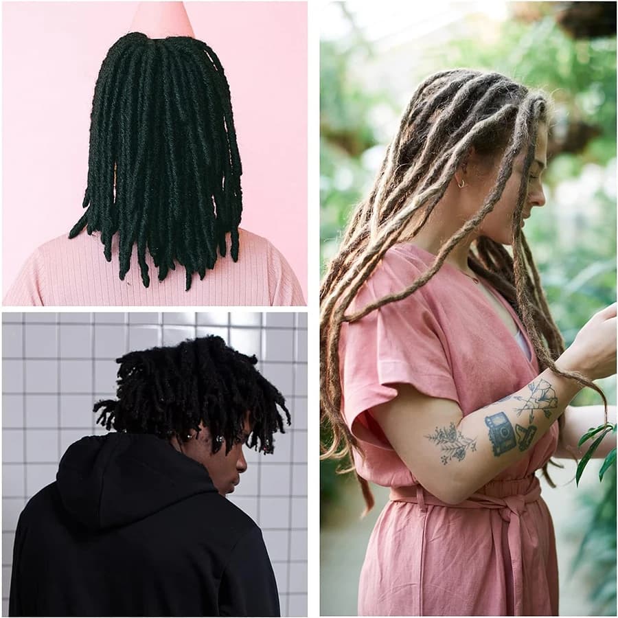 3/6 pièces 0.5mm/0.75mm Dreadlock Crochet bois Crochet aiguilles cheveux Dreadlocks outil pour tress
