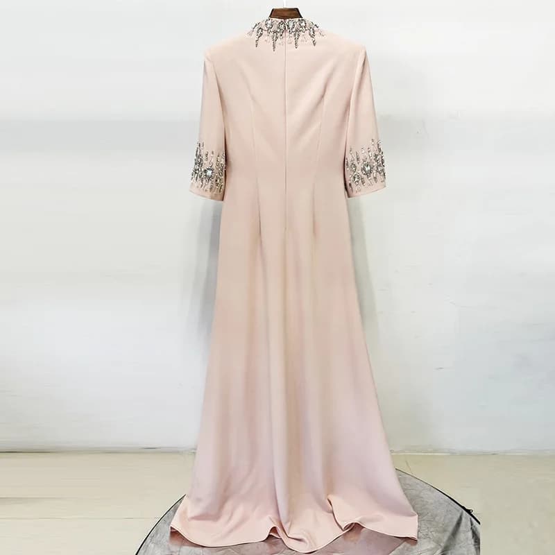 HIGH STREET Nouvelle Collection 2026 Robe Longue de Soirée Designer pour Femme, Ornée de Perles et d