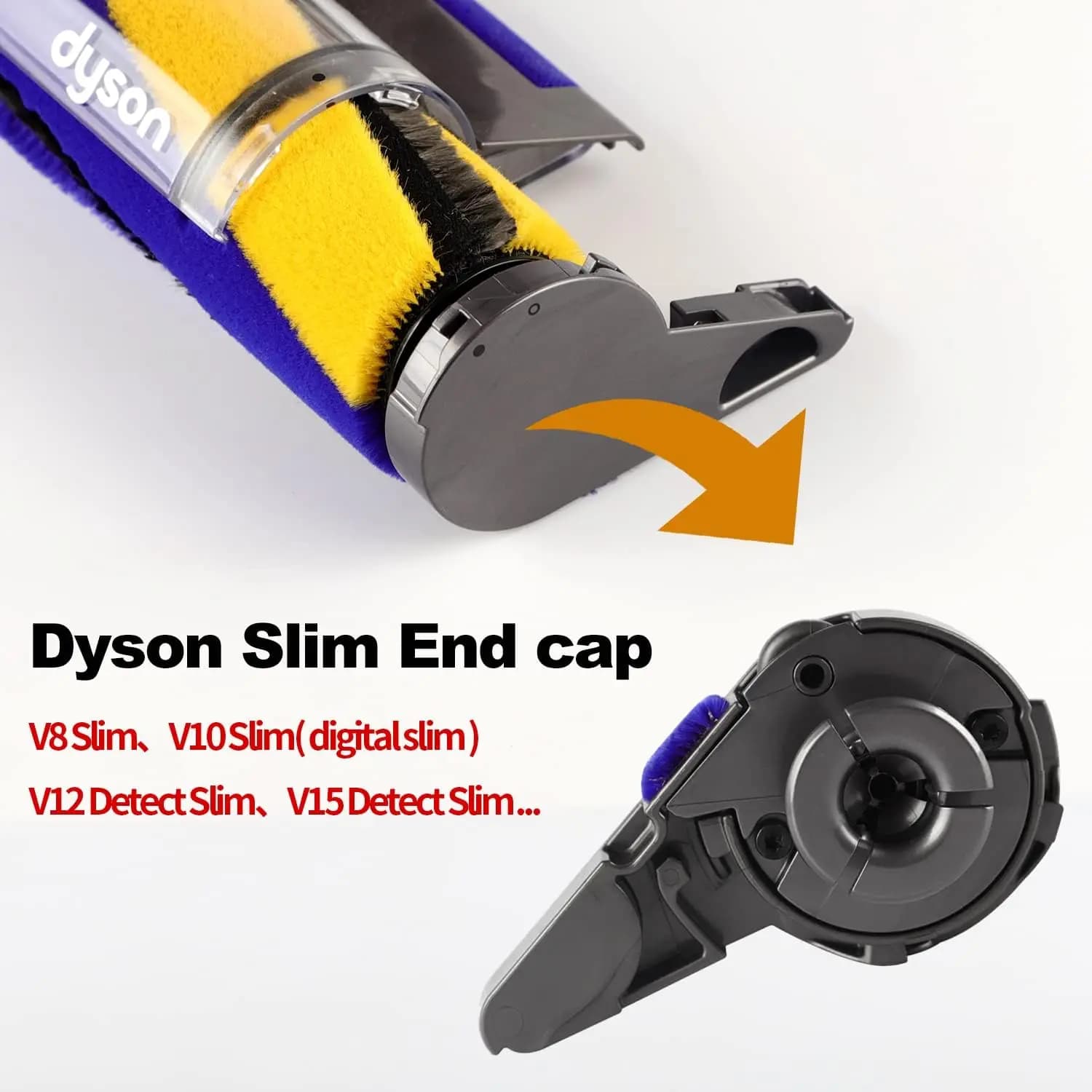 Couvercle de capuchon d'extrémité de barre de brosse à rouleau pour aspirateur Dyson V8 V10 Slim V12