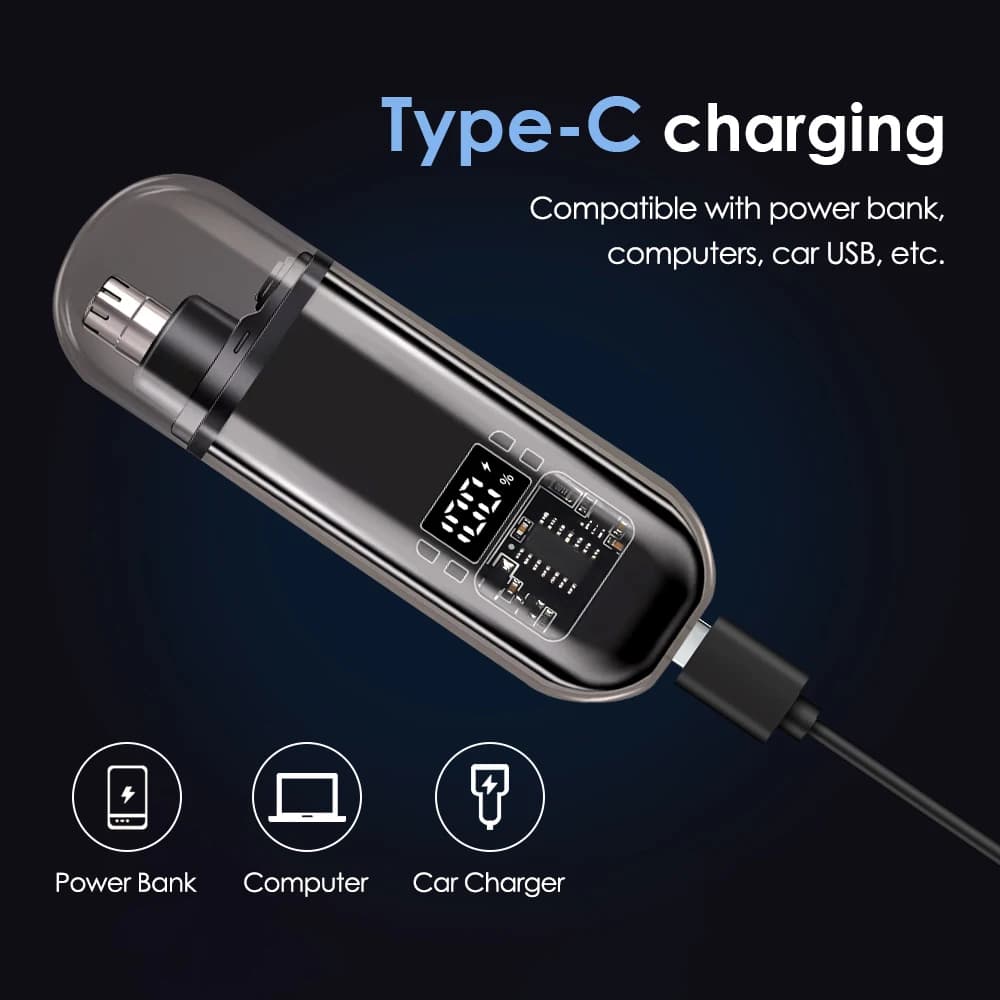 Tondeuse électrique Portable pour le nez, lame arquée tridimensionnelle, peut couper facilement les 