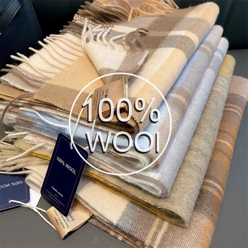 100% laine hiver écharpe pour femmes longues chaudes cachemire foulards Hijab solide dame châle enve