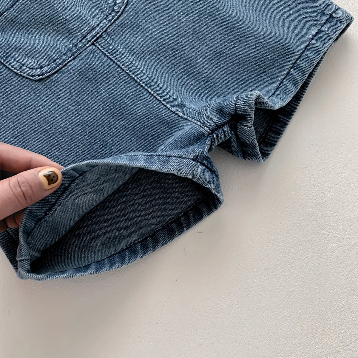 T-shirt en denim pour bébé fille et garçon, combinaison pour nouveau-né, ensemble 2 pièces