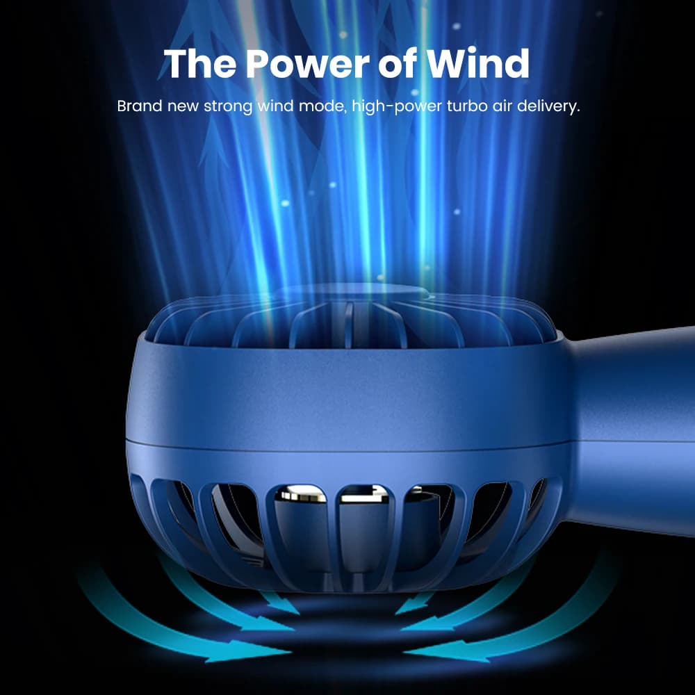 TOPK 1800 mah Mini ventilateur Portable, ventilateur électrique USB 3 vitesses ventilateur portable 