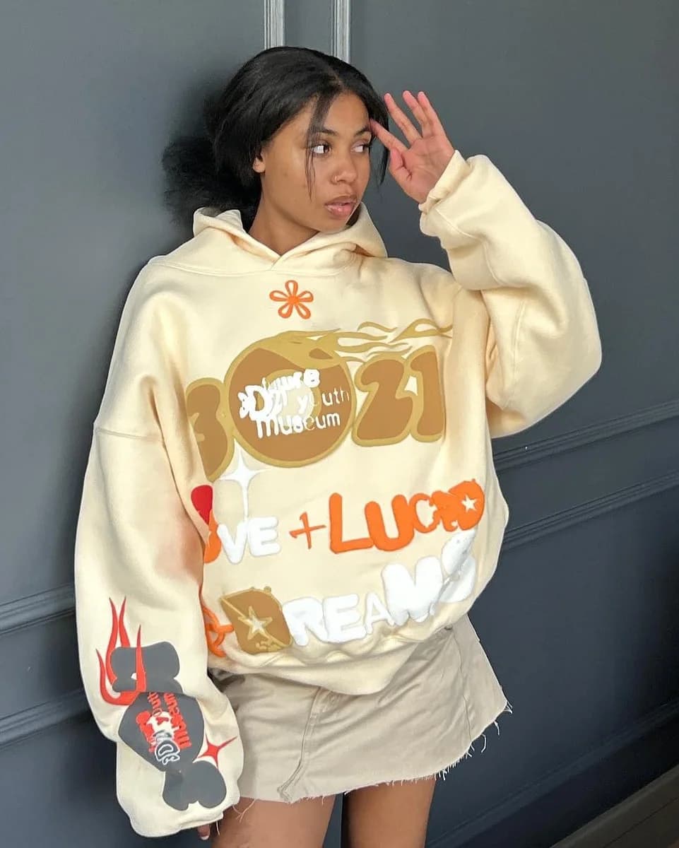 Sweats à capuche College bouffants pour femmes, lettre américaine, Y2k, Y-Sweatshirt, Goth Streetwea