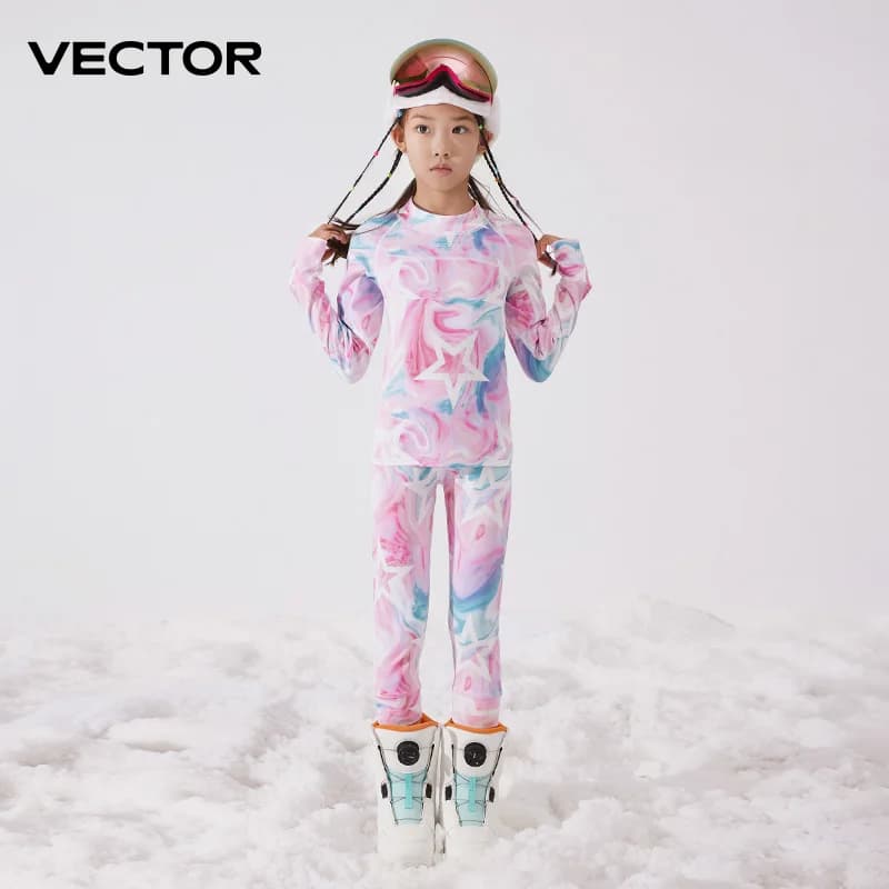 VECTOR enfants Ultra doux hiver séchage rapide Base superposition ensemble microfibre polaire sous-v